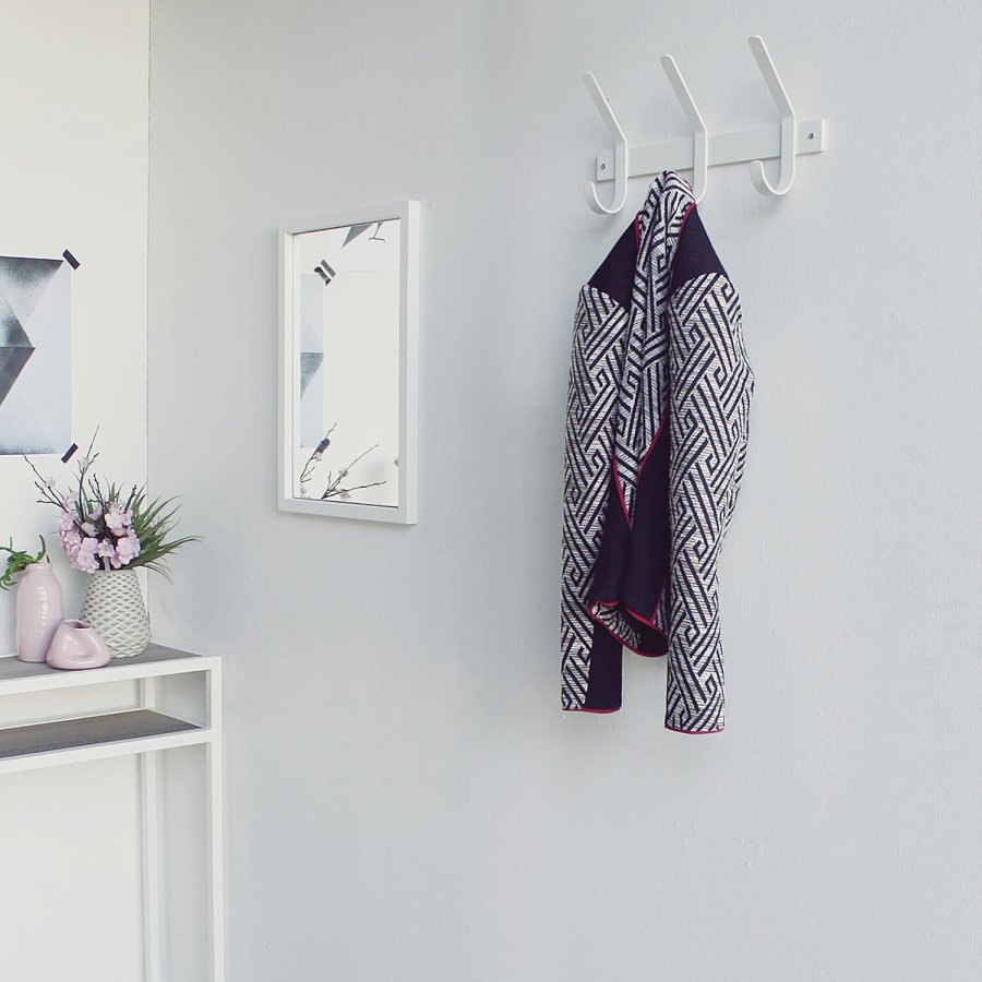 SPINDER DESIGN Dexter knagerkke m. 3 knager - hvid stl