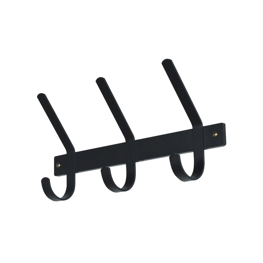 SPINDER DESIGN Dexter knagerkke, m. 3 knager - sort stl