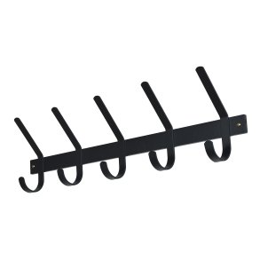 SPINDER DESIGN Dexter knagerkke, m. 5 knager - sort stl