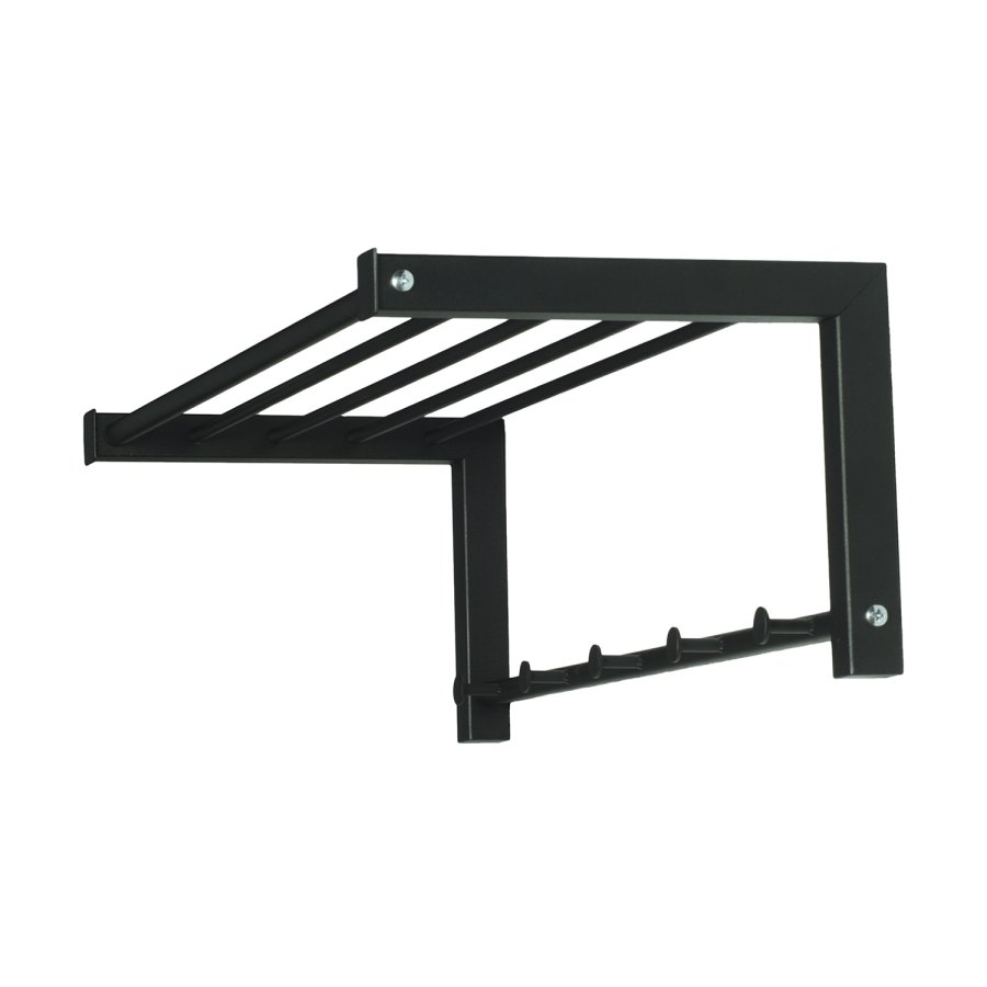 SPINDER DESIGN rektangulr Bergum knagerkke m. hylde - sort stl