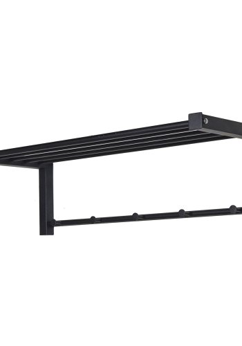 SPINDER DESIGN rektangulr Bergum knagerkke m. hylde - sort stl