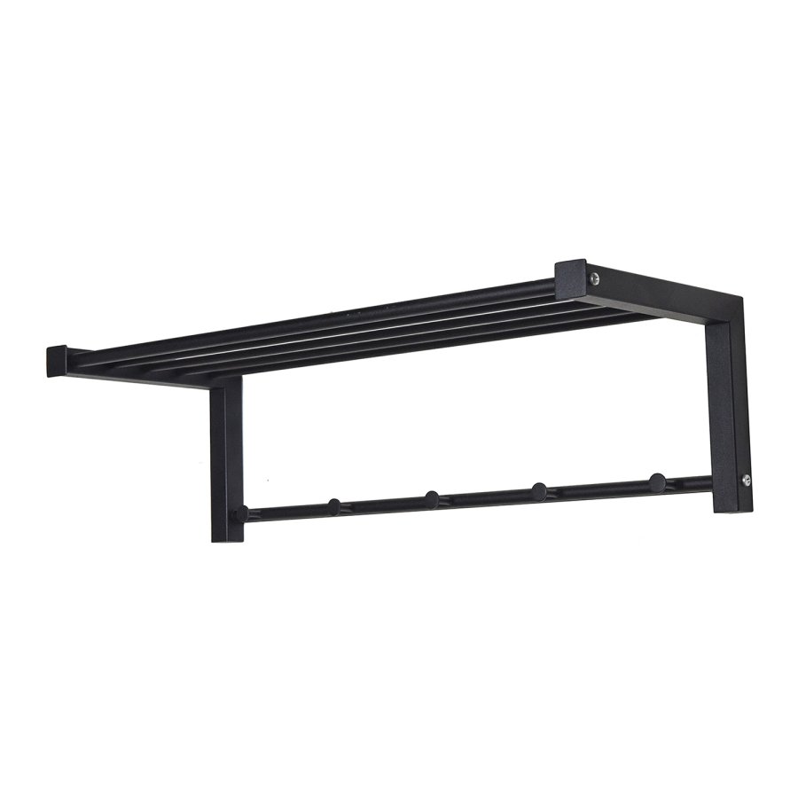 SPINDER DESIGN rektangulr Bergum knagerkke m. hylde - sort stl