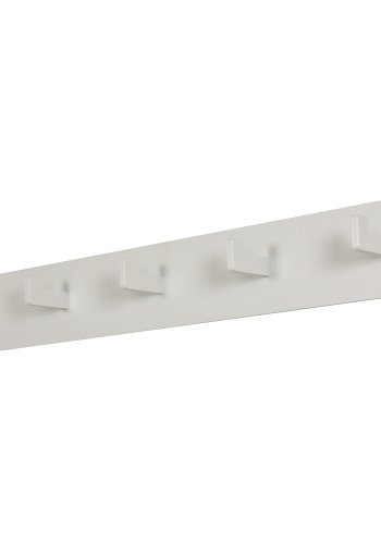 SPINDER DESIGN rektangulr Leatherman knagerkke, m. 5 knager - hvid stl