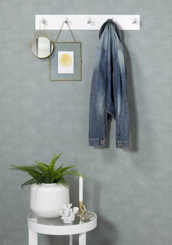 SPINDER DESIGN rektangulr Leatherman knagerkke, m. 5 knager - hvid stl