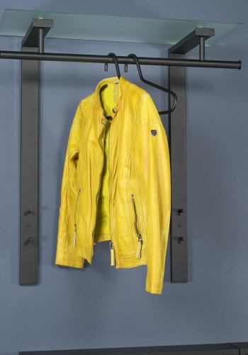 SPINDER DESIGN rektangulr Dutch knagerkke, m. 1 hylde - glas og sort stl