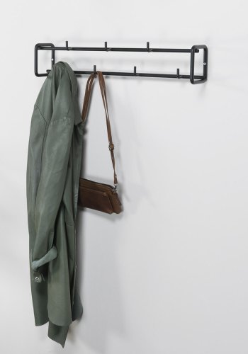 SPINDER DESIGN rektangulr Clint knagerkke, m. 7 knager - sort stl