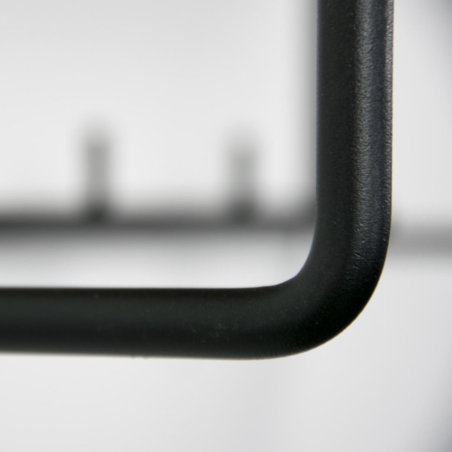 SPINDER DESIGN rektangulr Clint knagerkke, m. hylde, bjlestang og 5 knager - sort stl