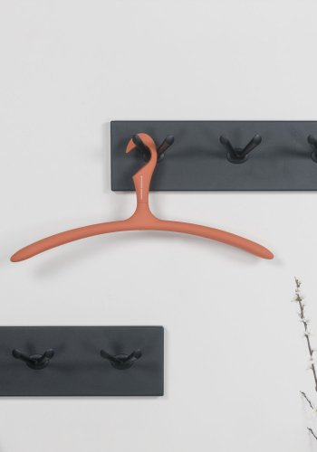 SPINDER DESIGN Pull knagerkke, m. 3 dobbelt-kroge - sort stl (45x12,5)