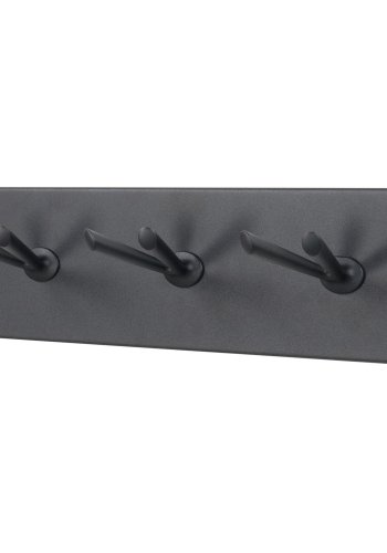 SPINDER DESIGN Pull knagerkke, m. 3 dobbelt-kroge - sort stl (45x12,5)