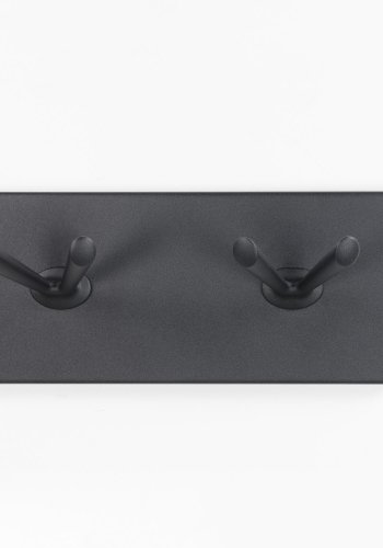 SPINDER DESIGN Pull knagerkke, m. 5 dobbelt-kroge - sort stl (74,5x12,5)