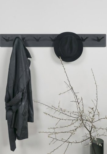 SPINDER DESIGN Pull knagerkke, m. 7 dobbelt-kroge - sort stl (104,5x12,5)