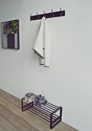 SPINDER DESIGN rektangulr Fusion knagerkke, m. 5 knager - sort stl