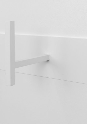 SPINDER DESIGN rektangulr Chapman knagerkke, m. 3 knager - hvid stl 