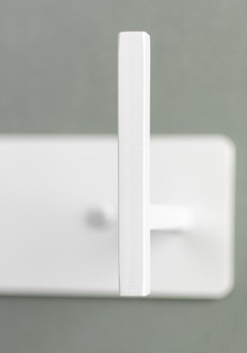 SPINDER DESIGN rektangulr Chapman knagerkke, m. 3 knager - hvid stl 