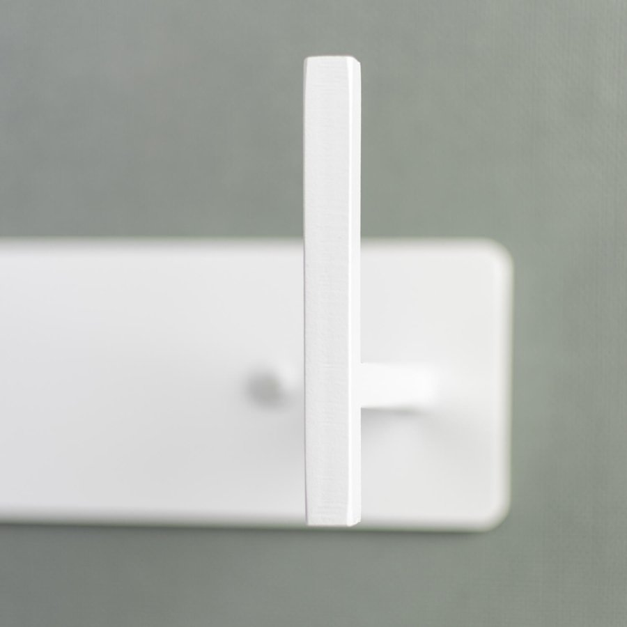 SPINDER DESIGN rektangulr Chapman knagerkke, m. 3 knager - hvid stl 