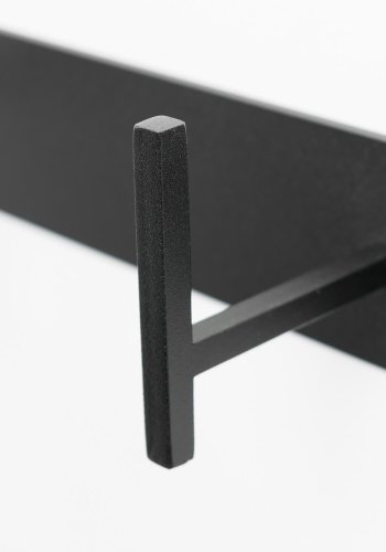 SPINDER DESIGN rektangulr Chapman knagerkke, m. 5 knager - sort stl 