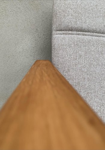 NocNoi Ven spisebordsstol med armln, stof og massivt egetr - Olieret