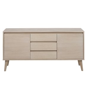 ACT NORDIC Nagano sknk - natur egetrsfinér/tr, m. 2 lger og 3 skuffer 