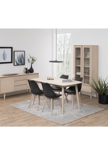 ACT NORDIC Nagano sknk - natur egetrsfinér/tr, m. 2 lger og 3 skuffer 