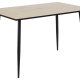 ACT NORDIC Wilma spisebord - natur/sort melamin vild eg/metal, rektangulr (120x80)