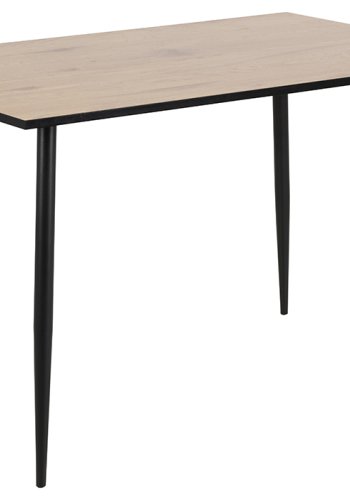 ACT NORDIC Wilma spisebord - natur/sort melamin vildeg/metal, rektangulr (120x80) 