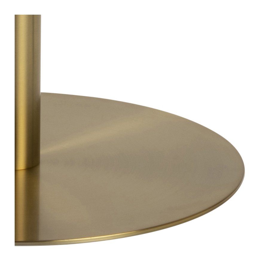 ACT NORDIC Corby rund spisebord - hvid marmor og messing metal (105)