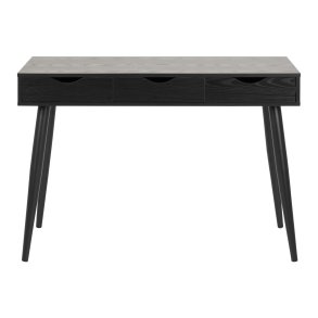 ACT NORDIC Neptun skrivebord - sort asketrsmelamin/metal, m. 3 skuffer (110x50)