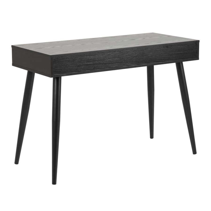 ACT NORDIC Neptun skrivebord - sort asketrsmelamin/metal, m. 3 skuffer (110x50)