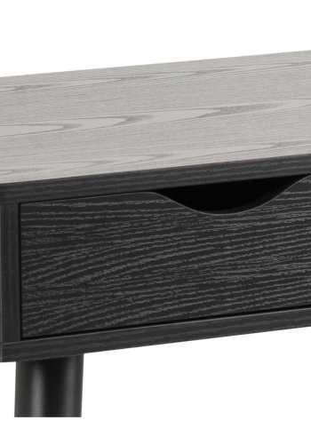 ACT NORDIC Neptun skrivebord - sort asketrsmelamin/metal, m. 3 skuffer (110x50)