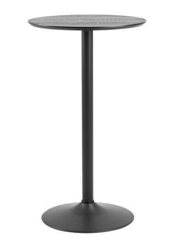 ACT NORDIC Ibiza rund barbord - sort asketrsfiner og metal (60)