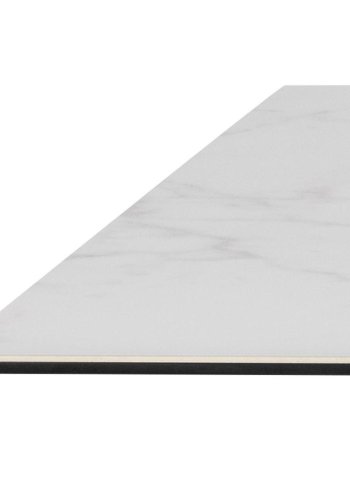 ACT NORDIC Heaven spisebord - hvid glas/keramik og sort metal (200x100)