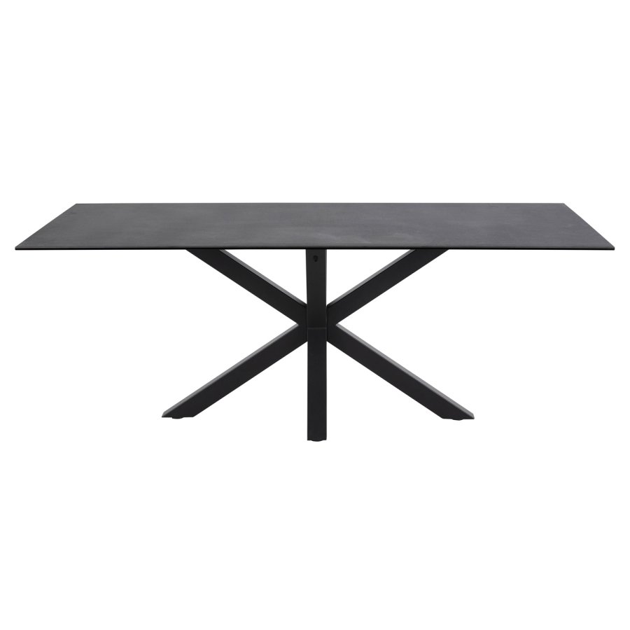 ACT NORDIC Heaven spisebord - sort glas/keramik og sort metal (160x90)