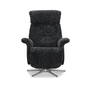 HAGA Lissabon recliner lnestol, m. 2 motorer - mrkegr freskind og metal