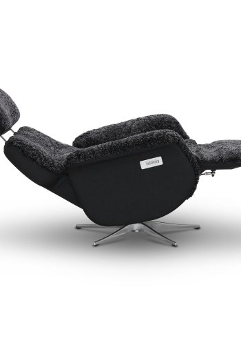 HAGA Lissabon recliner lnestol, m. 2 motorer - mrkegr freskind og metal