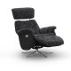 HAGA Lissabon recliner lnestol, m. 2 motorer - mrkegr freskind og metal