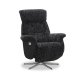 HAGA Lissabon recliner lnestol, m. 2 motorer - mrkegr freskind og metal