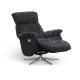 HAGA Lissabon recliner lnestol, m. 2 motorer - mrkegr freskind og metal