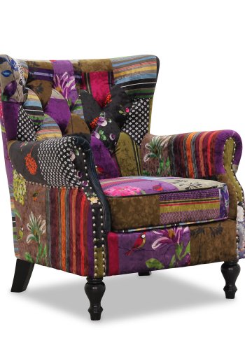 HAGA London lnstol - multifarvet polyester og tr