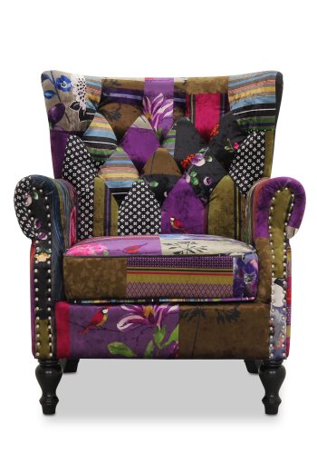 HAGA London lnstol - multifarvet polyester og tr