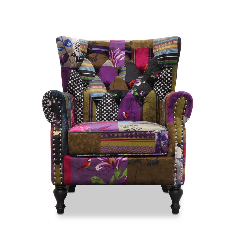 HAGA London lnstol - multifarvet polyester og tr