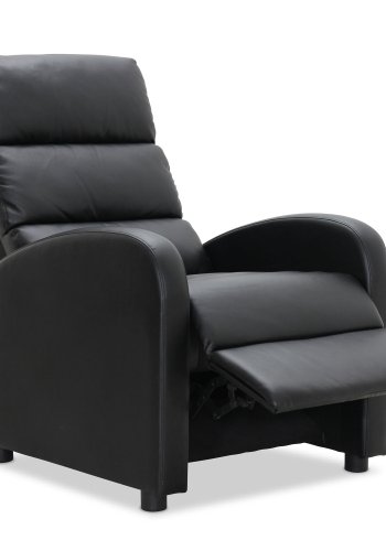 HAGA Berlin recliner lnestol - sort PU og plastik