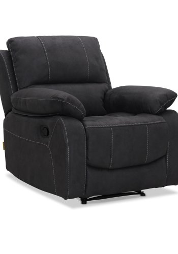 HAGA Texas recliner lnestol - gr polyester og plastik