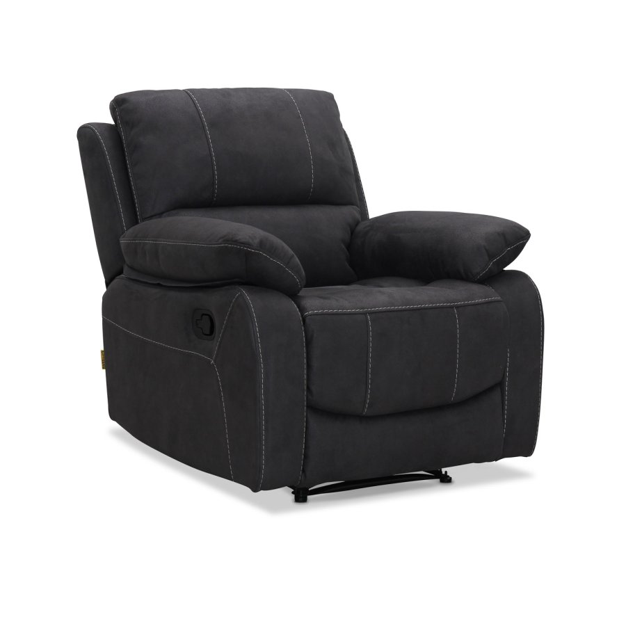HAGA Texas recliner lnestol - gr polyester og plastik