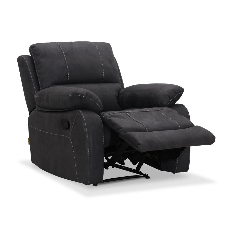 HAGA Texas recliner lnestol - gr polyester og plastik