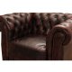 HAGA Liverpool chesterfield lnestol - oxblood lder og tr