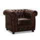 HAGA Liverpool chesterfield lnestol - oxblood lder og tr