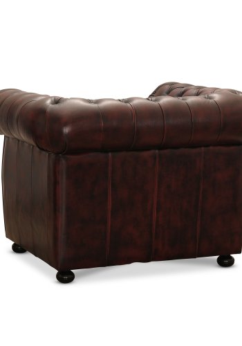 HAGA Liverpool chesterfield lnestol - oxblood lder og tr
