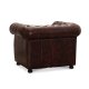 HAGA Liverpool chesterfield lnestol - oxblood lder og tr