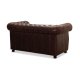 HAGA Liverpool 2. pers. chesterfield sofa - oxblood lder og tr
