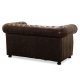 HAGA Liverpool 2. pers. chesterfield sofa - brun lder og tr